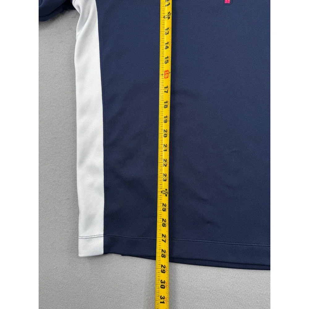 Nike Golf Tour Performance Mens L Navy/Pink Dri-FIT Quarter 1/4 Zip Pullover